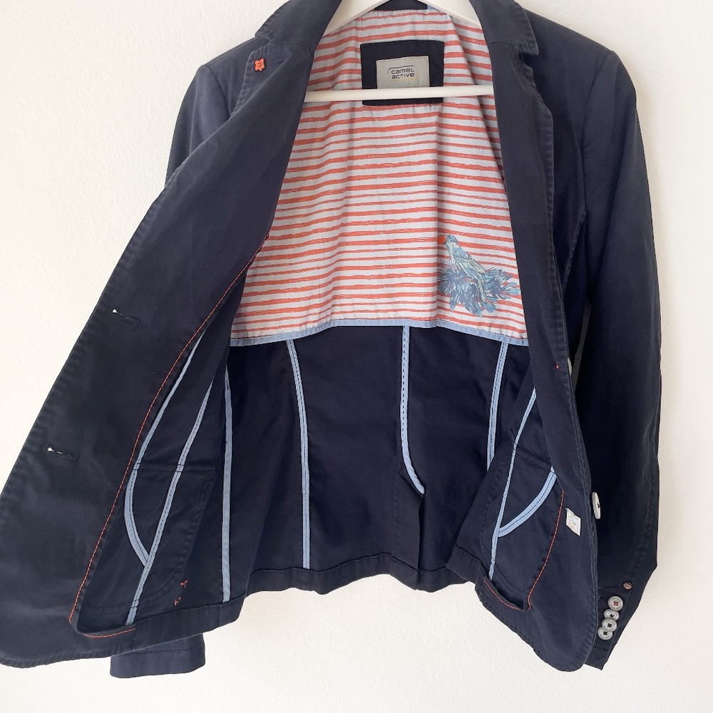 Women's Blazer Jacket By Camel Active Navy Blue C… - image 3